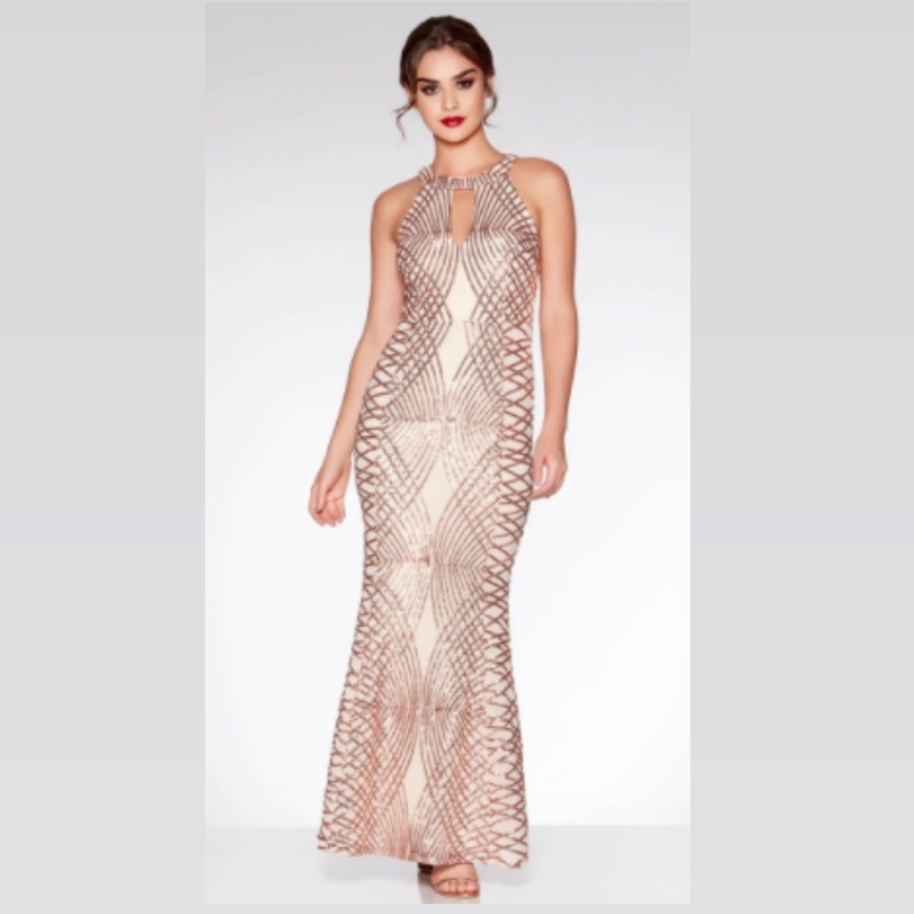 Last Call!! Gold Sequence Gown - image 1